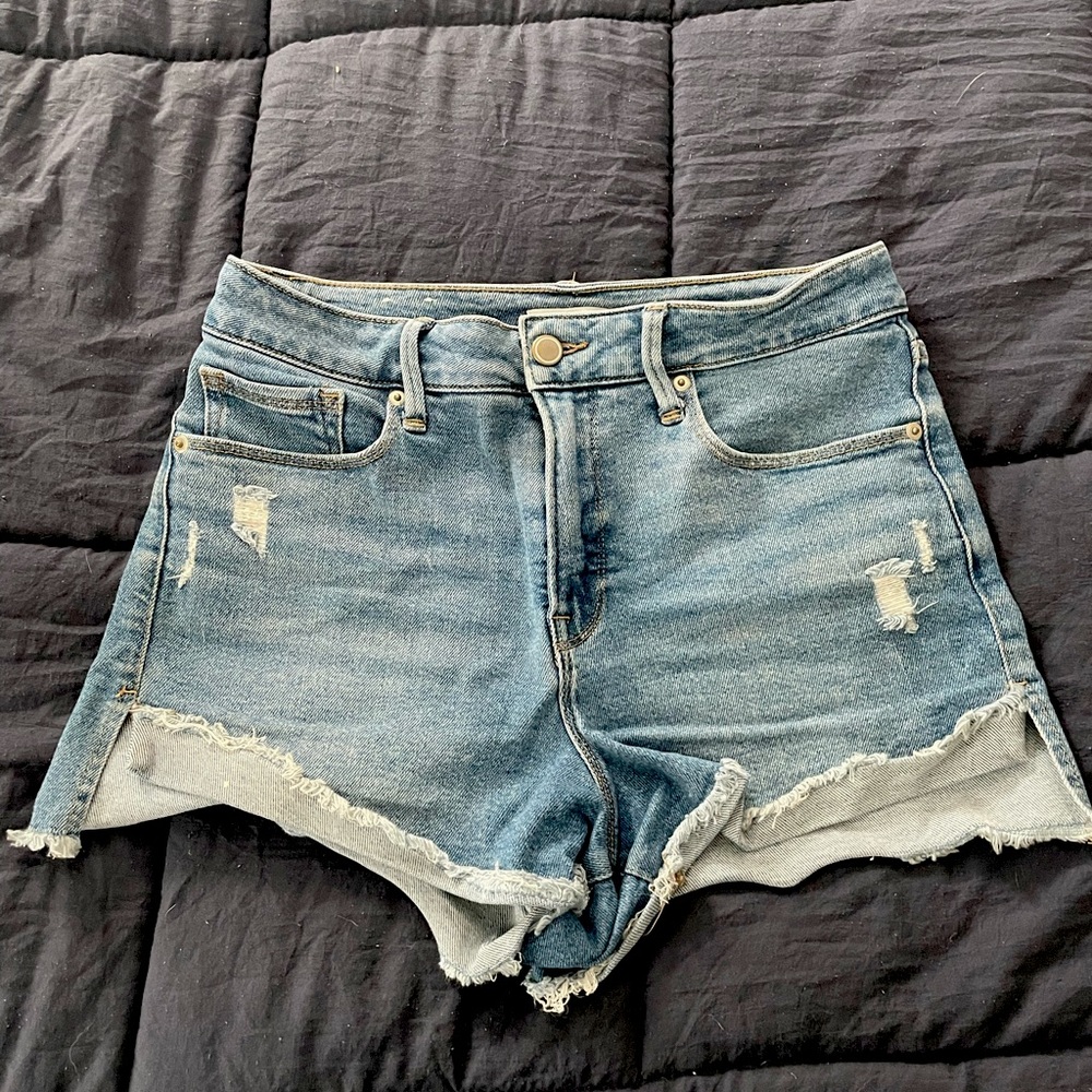 Good American Good Curve High Waist Denim Shorts